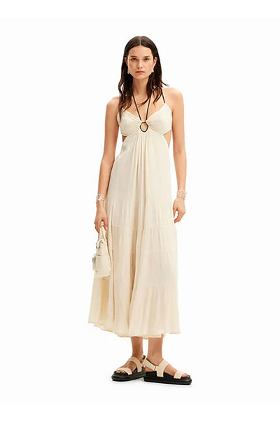 Sweetheart Neck Straight White Long Women's Dress 24Swvw07