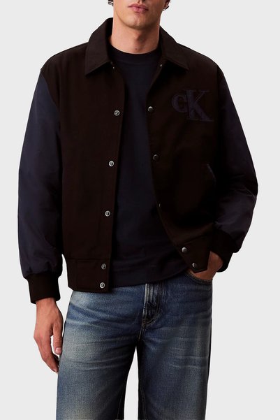 Cotton Regular Fit Logo Bomber Jacket LV04RD400GUB1 Men's JACKET LV04RD400G UB1