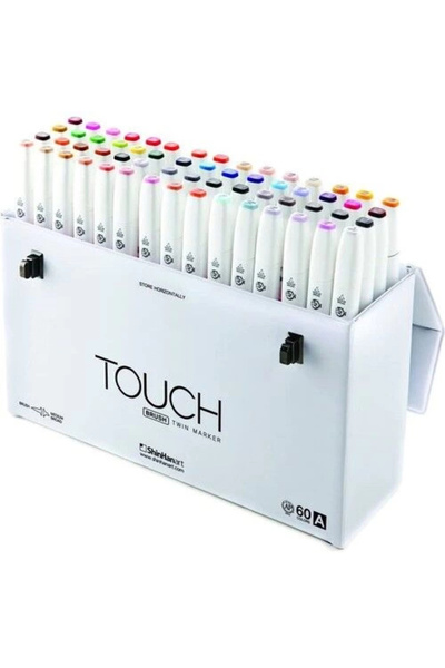 Touch Twin Brush Marker Brush Tip Marker Set 60 Colors SET A