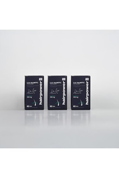 3-пакување Saw Palmetto 60 таблети - додаток за нега на коса против опаѓање на косата