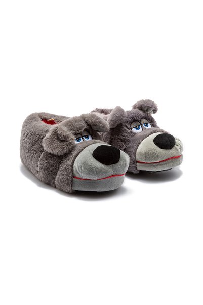 Lodi Children's Animal Slippers Gray 30/35
