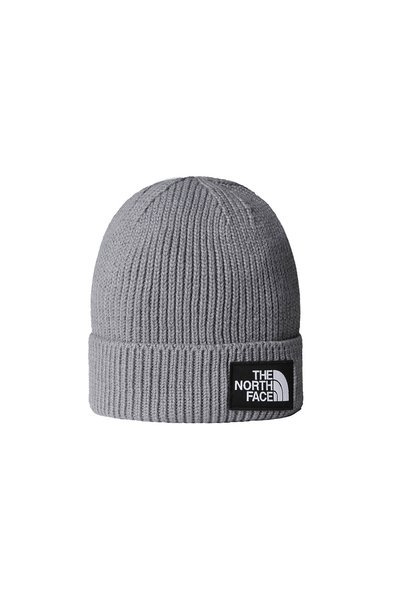 Tnf Logo Box Cuffed Beanie Hat Nf0A8Chedyy1 Gray
