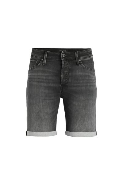 Black Men's Standard Waist Regular Fit Denim Shorts Jjirick Jjicon Shorts Sq 612 I.K Ss