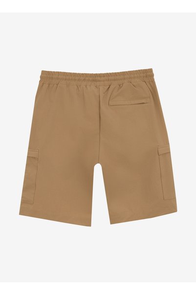 Beige Men's Elastic Water Repellent - 4 Directions Stretching Cargo Shorts J4Sm-Sht7207