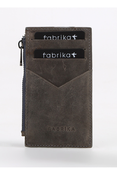 Gray Women's 7X12X1 cm Leather Wallet Frk 327 Crayz