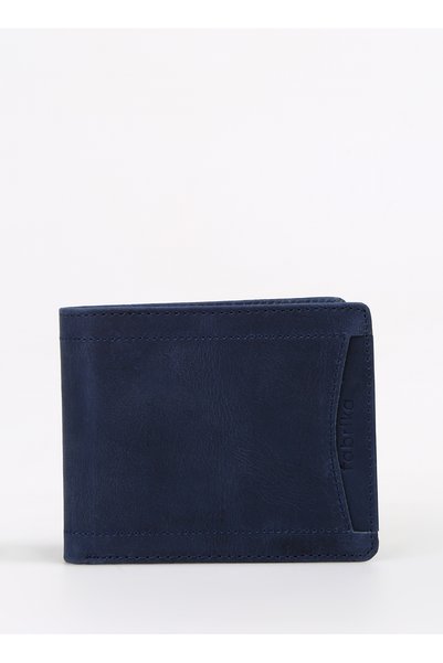 Navy Blue Men's Leather Wallet Frk303 Butterfly CRYZ