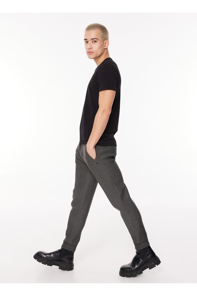 Normal Waist Regular Leg Slim Fit Anthracite Men's Pants Fm23W08Pf