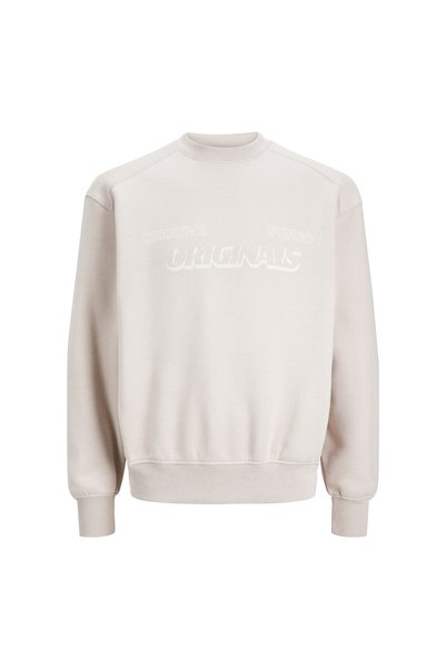 Crew Neck Cream Men's Sweatshirt 12247020_JORSHADOW BOLT SWEAT CREW