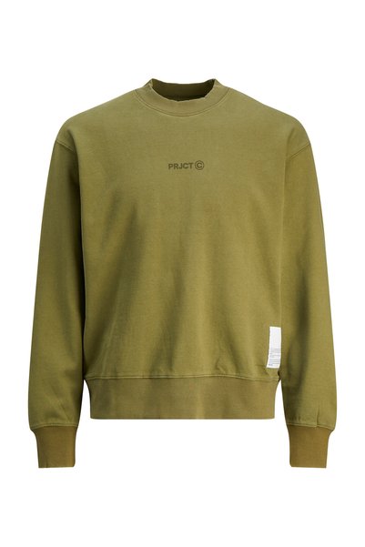 Hooded Collar Green Men's Sweatshirt 12239268_Jcoprjct Sweat Crew Neck a