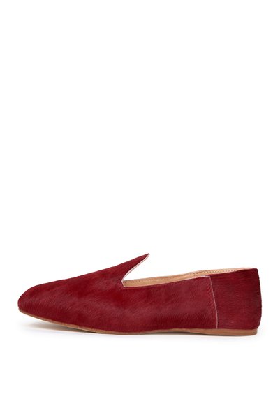 Red Women's Leather Loafer La Chili Red