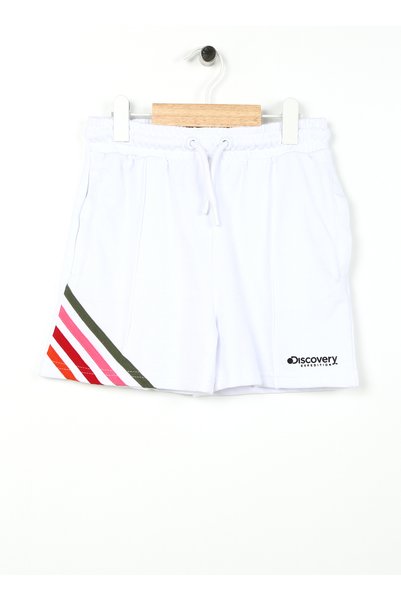 Adela Girl - Discovery Expedition White Elastic Waist Shorts