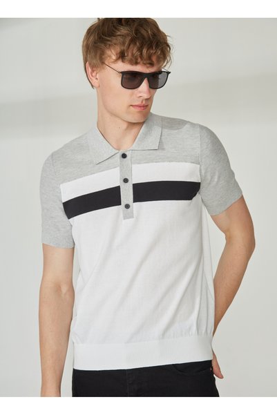 Gray Men's Polo T-Shirt C S P47 10