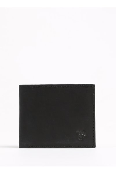Men's Black Leather Wallet Frk302