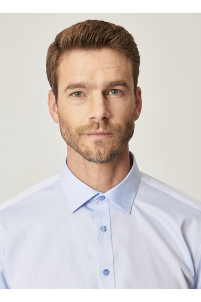 Comfort Fit Classic Collar Light Blue Men's Shirt 4A2000000019