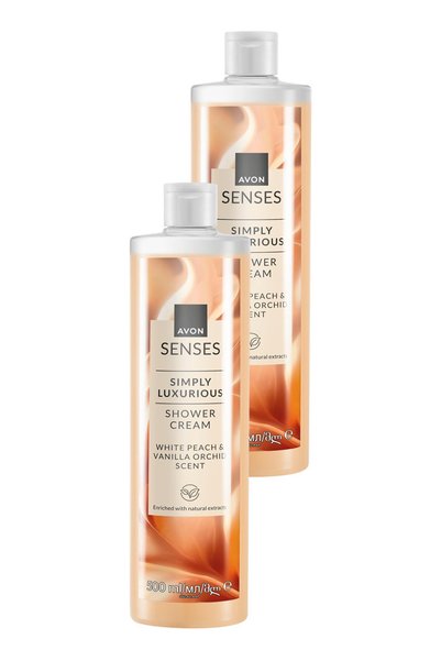 Senses Simply Luxurious - White and Vanilla Scented Cream Shower Gel 500ml Set of Two