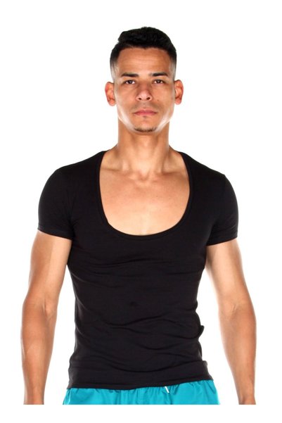 Open Crew Neck Black Men's T-Shirt Dzn8701