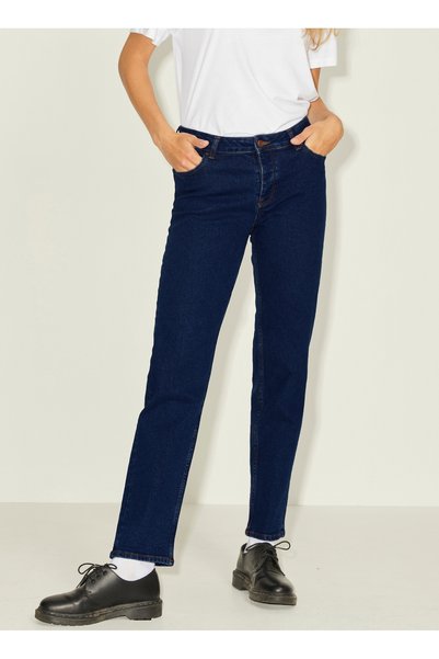 Dark Blue Women's Denim Pants Jxseoul Straight Mw Cc3001 Noos
