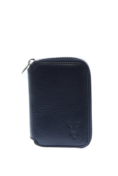 Dark Navy Blue Men's Leather Wallet MODEL 1
