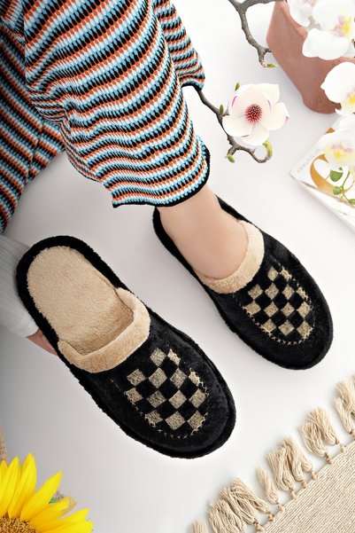 Women's House Slippers Plush Washable Wool-Lined Furry Slippers Guest Dowry Bridal Slippers