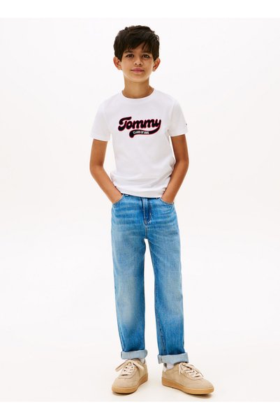 Printed White Boys' T-Shirt Kb0Kb10118Ybr