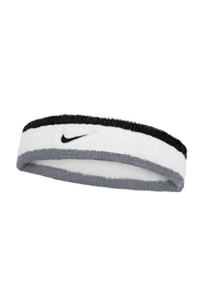 Swoosh Classic лента за глава бела/кул сива/црна