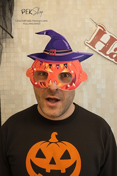 Очила со вештерска капа и тиква за Ноќта на вештерките, додаток за Halloween