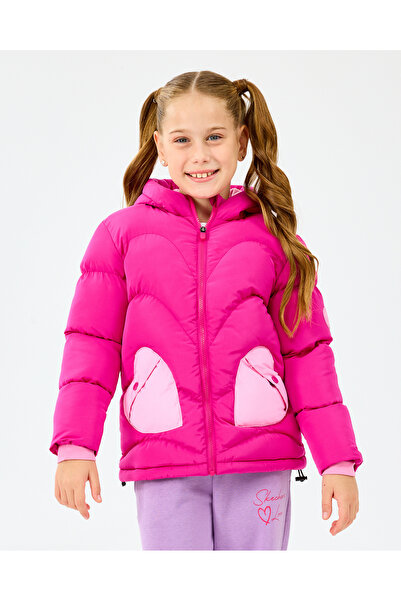 G Puffer јакна за девојчиња, виолетов капут SK2520039-3935