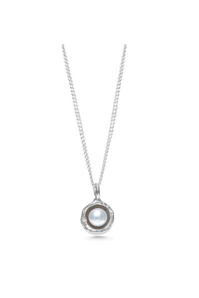 Lysandra Silver Pearl Necklace