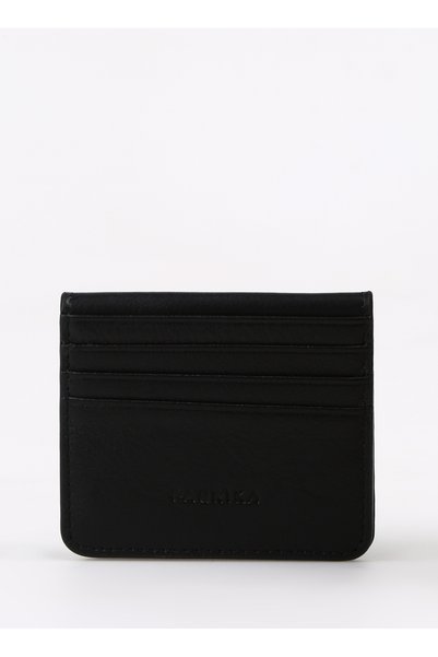 Black Women's 11X8X1 cm Leather Wallet Frk 326 Flt