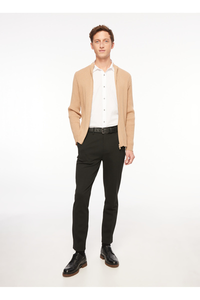Black Men's Skinny Leg Low Waist Chino Pants F3Wm-Pnt F 14