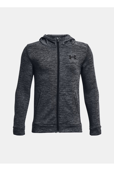 Gray Boy's Sweatshirt 1373541-012 Ua Armour Fleece Fz