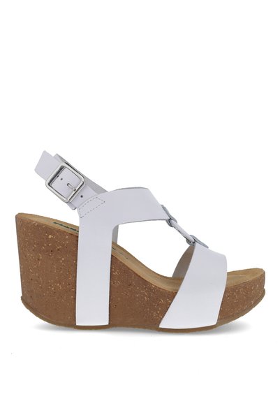 Più Natura White Women's Leather Sandals 29 a 2180 Imb