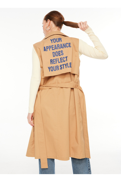 Beige Women's Overcoat F3Wl-Trc2