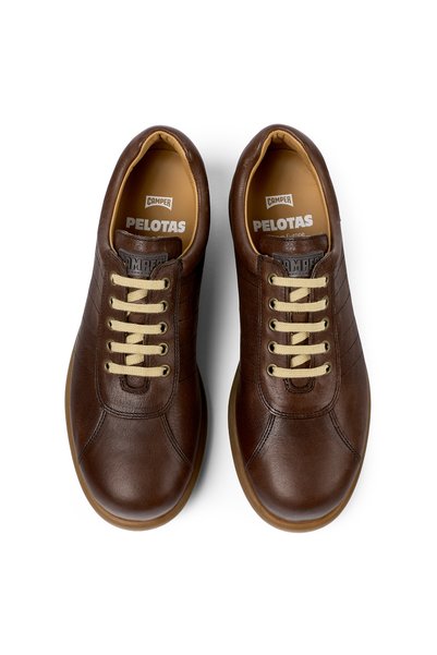 Brown Leather Men's Casual Sports Shoes Pelotas Ariel