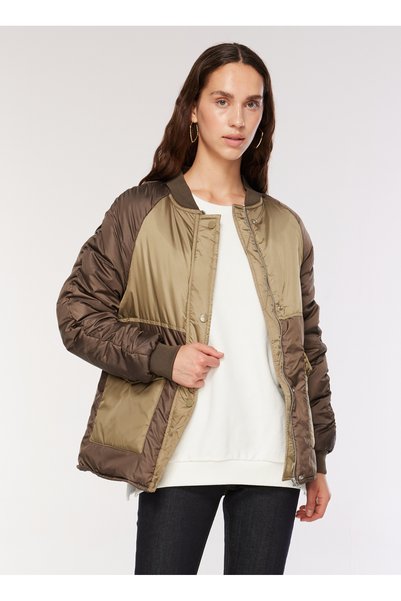 Khaki Women's Coat F3Wl-Mnt1
