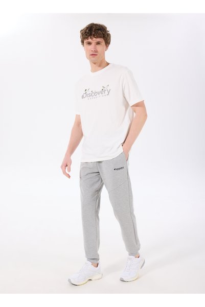 Gray Melange Men's Sweatpants Des