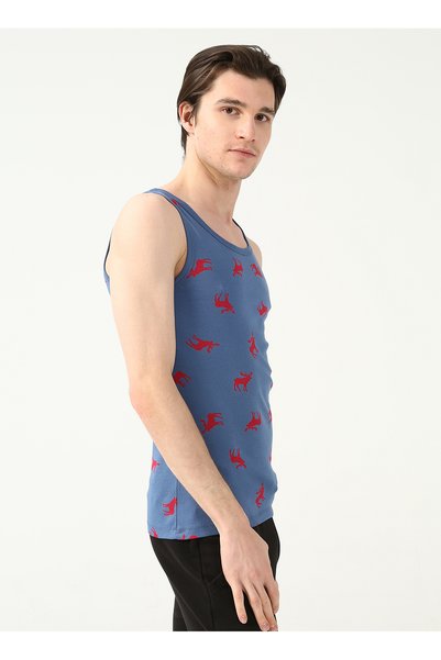 The Don Indigo Melange Men's Underwear Undershirt 100Tdnatl007041
