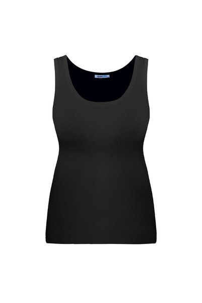 Women's Combed Cotton Black Undershirt Dzwm7201