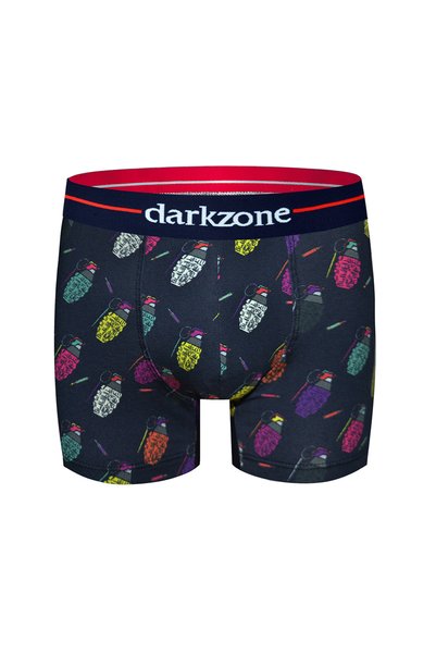 Navy Blue Digital Printing Patterned Men's Boxers