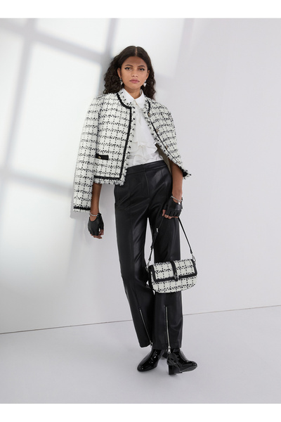 Standard Black - White Women's Jacket A3W14038