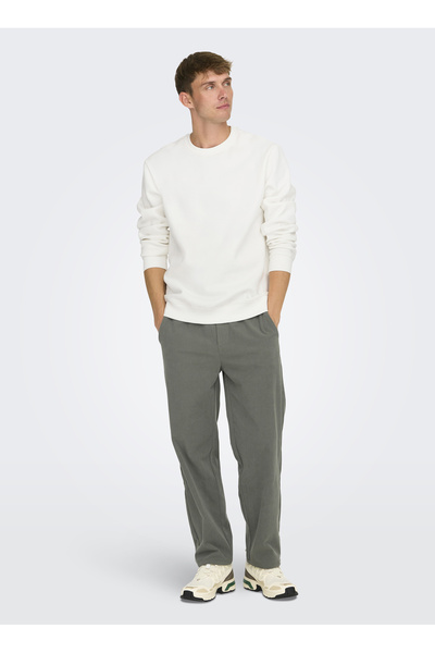 White Men's Sweatshirt Onsconnor Life Reg Crew Neck Sweat