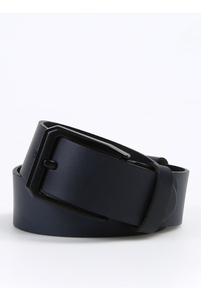 Black Men's Leather Belt Frk 002