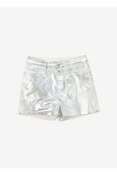 Silver Women's Varaklı Shorts Brb4Sl-Srt6079