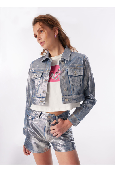 Indigo Women's Denim Jacket Brb4Sl-Ckt6072