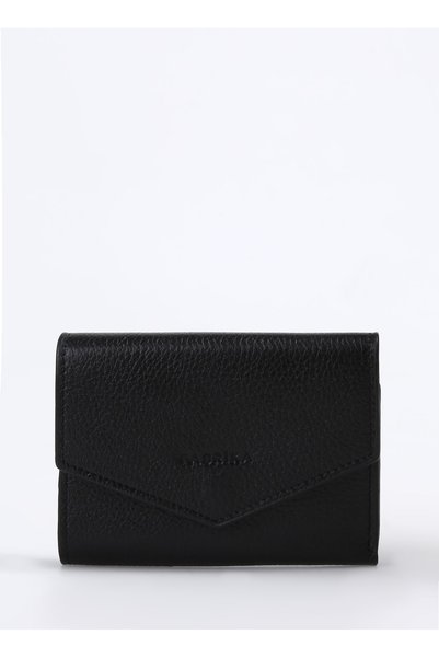Black Women's 9X18,5X2 cm Leather Wallet Frk 512 Flt