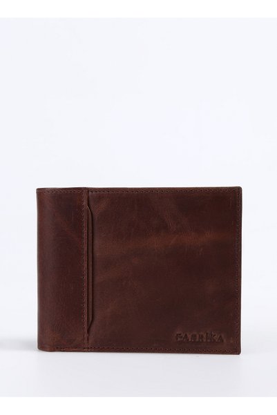 Brown Men's 12X9X1 cm Leather Wallet Frk 315 Crayz Leather