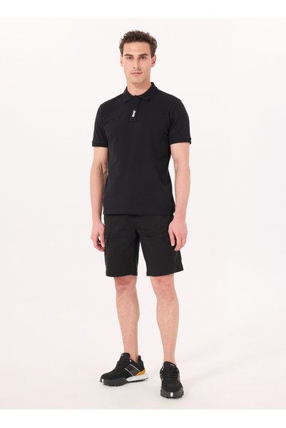 Black Men's Cargo Shorts J4Sm-Sht7208