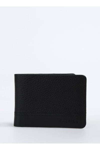 Black Men's 11X8X2 cm Leather Wallet Frk 330 Flt