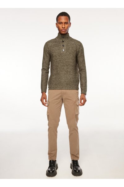 Fmnelson - Men's Slim Fit Coffee Cargo Pants, Regular Waist and Leg