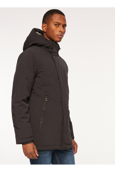 Black Men's Overcoat Fm23W01Ku
